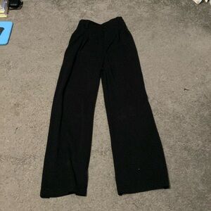 black straight leg pants